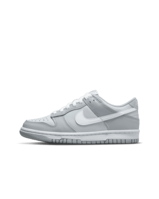 Nike Dunk Low Little Kids Size 2Y Pure Platinum White top Grey DH9756-001